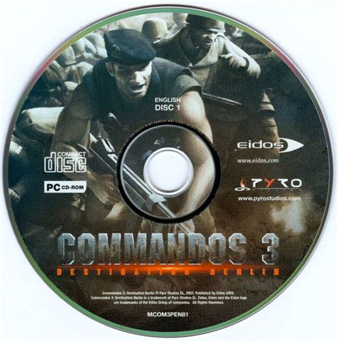 Commandos Destination Berlin Cover Or Packaging Material Mobygames