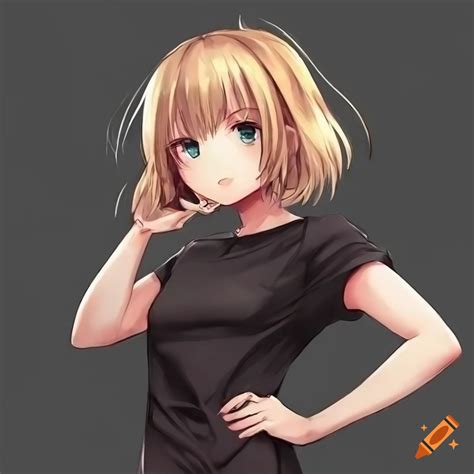 Anime Girl With Short Blonde Hair