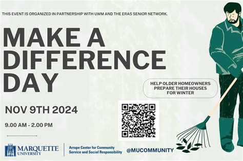 Make A Difference Day Nov 9 Marquette Today