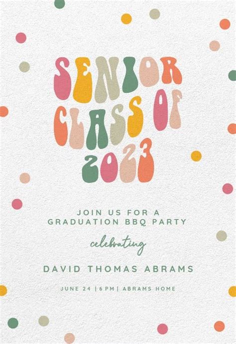 Class Of 2023 Graduation Party Invitation Template Greetings Island In 2023 Graduation