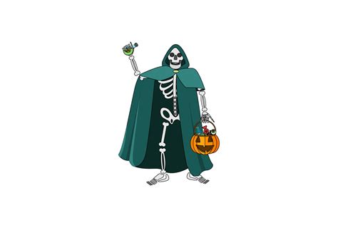 Halloween Skeleton Cloak Icon 154 Graphic By Sunshinethestudio01