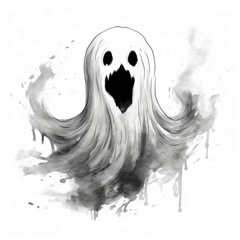 Premium AI Image | HandDrawn Ghost Illustrations Artistic Spirits