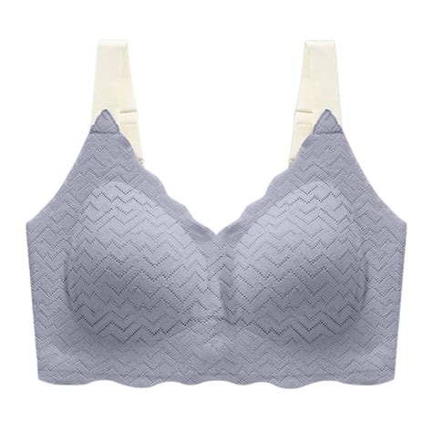 Ramiter Plus Size Lingerie Ultimate Lift Wireless Bra Wirefree Bra