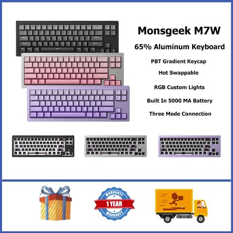 Akko Monsgeek M W Aluminum Mechanical Keyboard Gasket Rgb Hot Swappable Custom Keyboard