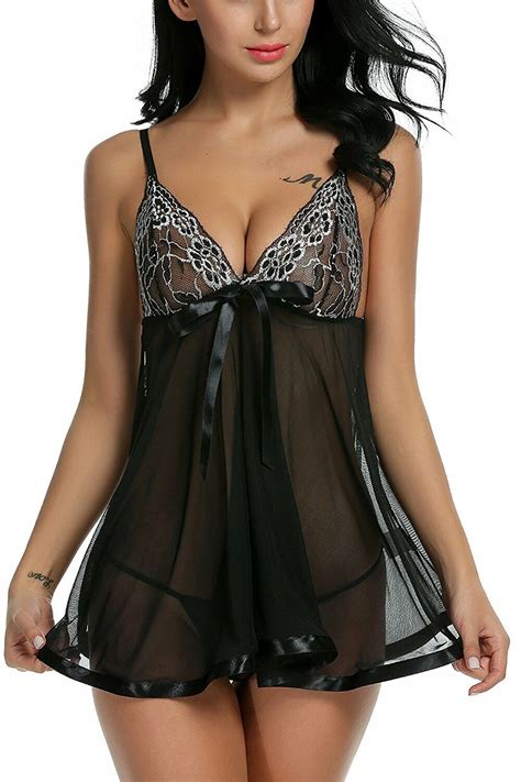 Plus Size Women S Sexy Lingerie Babydoll Sleepwear G String Chemise Lace Dress Picture Of