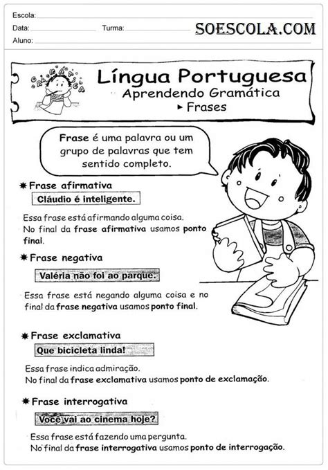 Conteudo Do 3 Ano Ensino Fundamental Portugues - Atividades de Português 3º ano Para Imprimir – Ensino Fundamental — SÓ ...