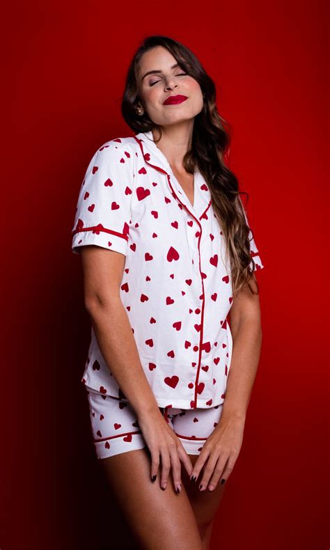 Pijama Americano Cora Es Algod O Ruffatto Lingerie Moda Ntima Para Todas