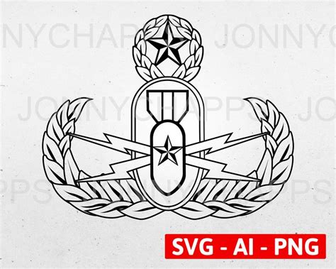 Navy EOD Master Badge SVG, Explosive Ordnance Disposal Vector Clipart ...