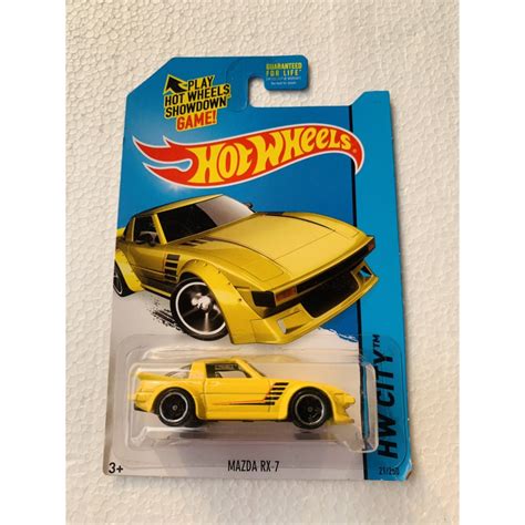 HOTWHEELS MAZDA HOT WHEELS 風火輪馬自達 RX 7 黃色 HW CITY 壓鑄汽車熱帶 HOT 蝦皮購物