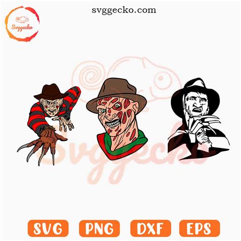 Freddy Krueger Svg Bundle Killer Svg Horror Halloween Character Svg