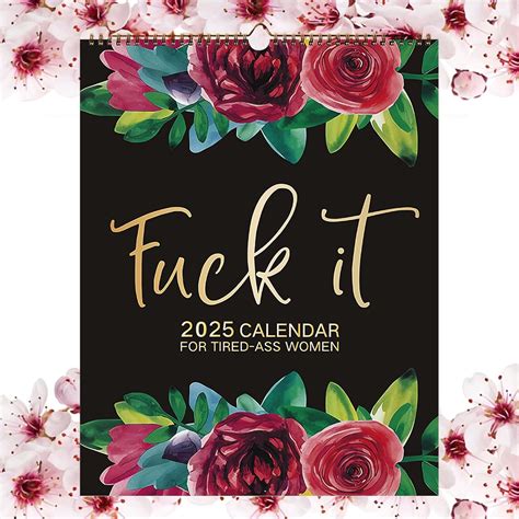 Jbsbaqi Newest Calendar For Tired Ass Women Fu Ck It Calendarfunny Swear Word Planner