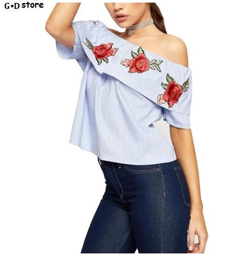 Sexy Slash Neck Ruffles Women Tops Tees Off Shoulder Beach Summer Style