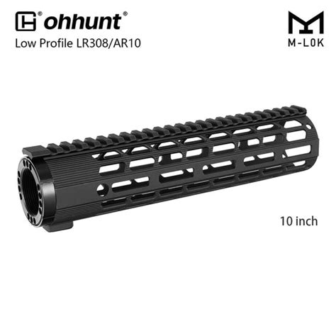 Ar10 308 M Lok Free Float Handguard Ultra Light Round With Barrel Nut 10 12 15 17 Ohhunt