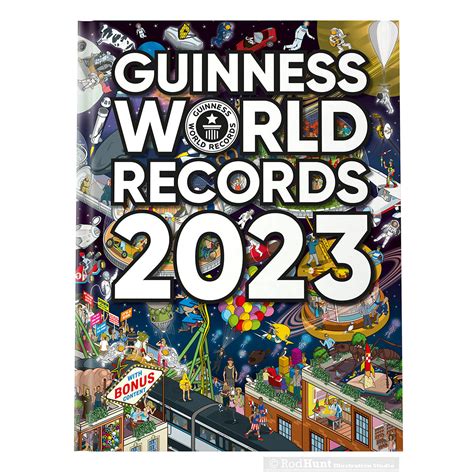 guinness world records  book cover illustration behance