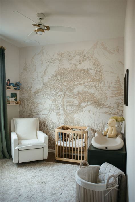 Our Nursery Reveal Storybook Neutral Winnie The Pooh Forest Theme