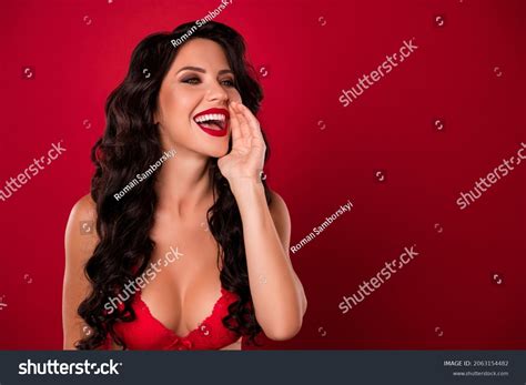 Portrait Attractive Cheerful Glamorous Wavyhaired Nude Stock Photo 2063154482 Shutterstock