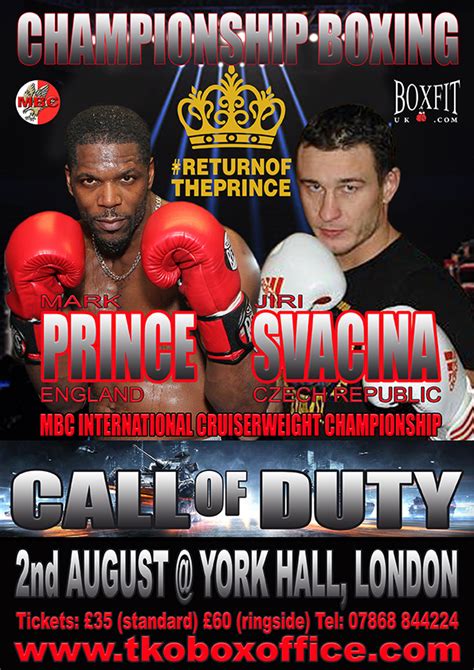 Boxing Czech Mate Prince Gets Svacina For August 2nd Title Clash