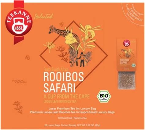 TEEKANNE Bio Luxury Bag Rooibos Safari 80 G Piccantino Onlineshop