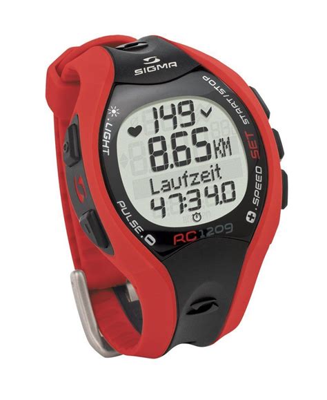 Пульсометр Sigma RC 1209 STS, чёрно-красный