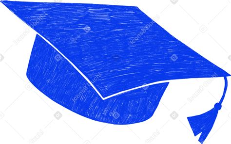 Png 및 Svg의 Blue Graduation Cap 일러스트