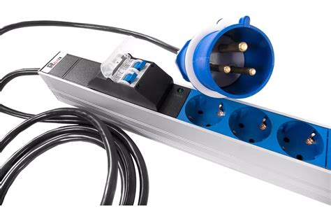 Блок силовых розеток Rem -MC, Shuko х 20, вход IEC 320 309 3PN, шнур 3 ...