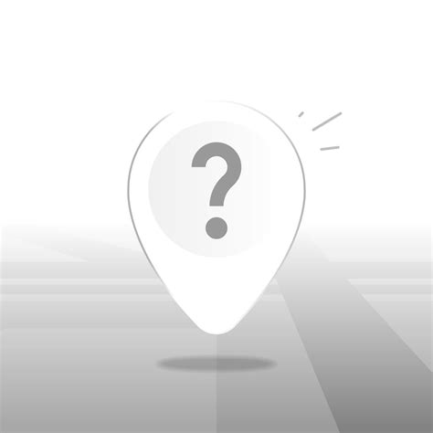 illustration of location pin with question mark, map background