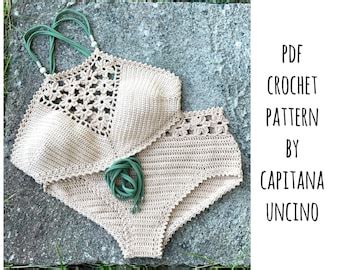 Pdf File For Crochet Pattern Ariella Mermaid Brazilian Bikini Etsy