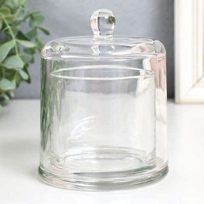 Банка для свечей стекло с крышкой "Купол" прозрачная 12х9х9 см - купить ...