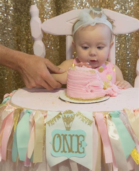 Hot Air Balloon Smash Cake Balloons First Birthdays St Birthday