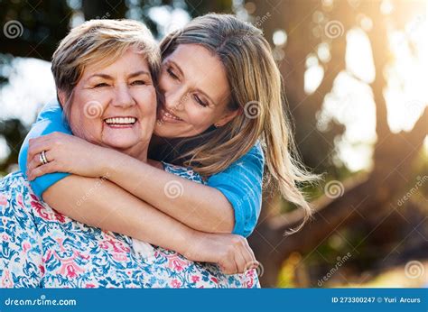 When Shes Happy Im Happy Portrait Of A Happy Mature Woman Hugging Her