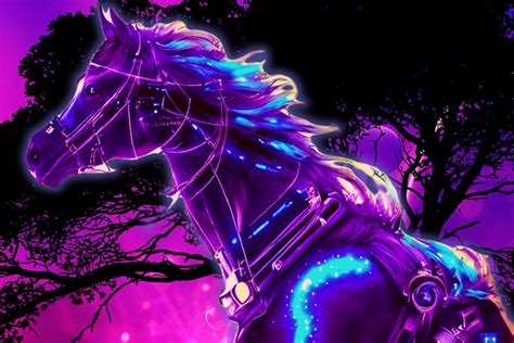 Download Free 100 Neon Horses Wallpapers