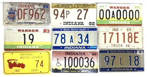 Lot - (36) Vintage Indiana License Plates