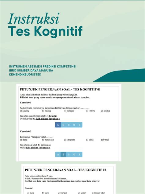 Instruksi Tes Kognitif Pdf