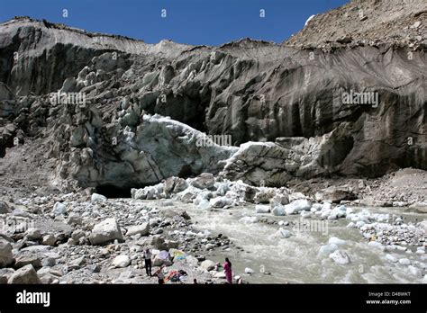 The Gangotri glacier, the source of the Ganges Stock Photo - Alamy