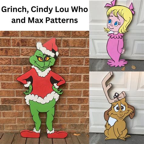 Grinch Whoville Characters PDF Stole Christmas DIY Yard Art