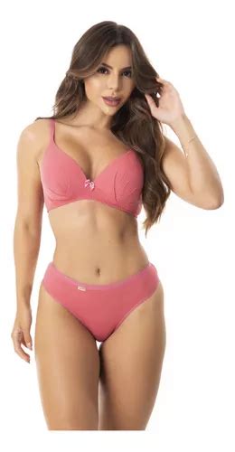 Conjunto Lingerie Feminino Sexy Bojo Canelado Conforto Mercadolivre