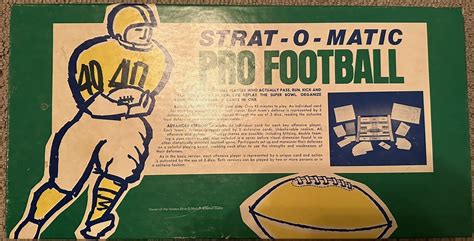 Vtg Strat O Matic Pro Football Board Game W Lots Of Extras Ebay