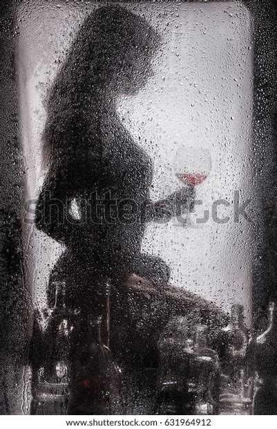 Naked Girl Behind Wet Glass Glass Stock Photo Shutterstock