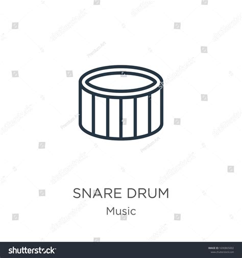 Snare Drum Icon Thin Linear Snare Stock Vector Royalty Free