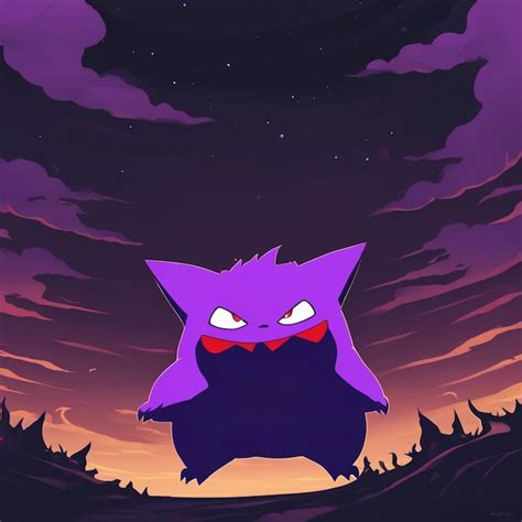 Premium Photo Gengar The Sinister Ghost Pokemon Of Shadow And Mischief