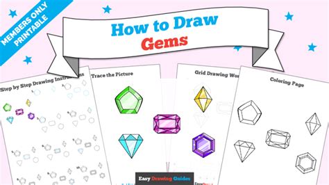 How To Draw Gems Really Easy Drawing Tutorial