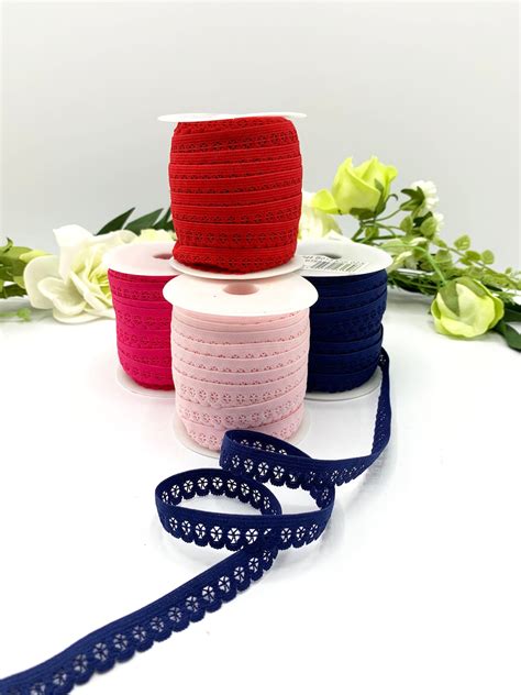 Mm Pretty Scalloped Lace Edge Elastic For Lingerie Fancy Elasticated Daisy Lace Trim For