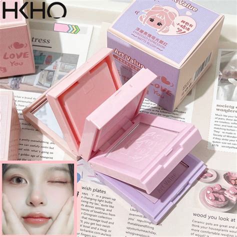 Hkho In Embossed Matte Blush Makeup Palette Nude Eyeshadow Cheek Blusher Contouring Four