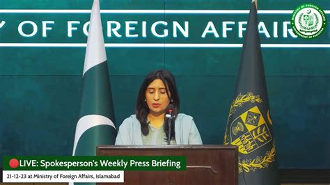 Live Spokesperson S Weekly Press Briefing At Ministry Of