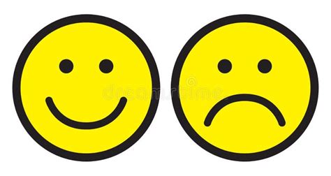 Happy And Sad Face Icons Stock Illustration Illustration Of Icon 142846484