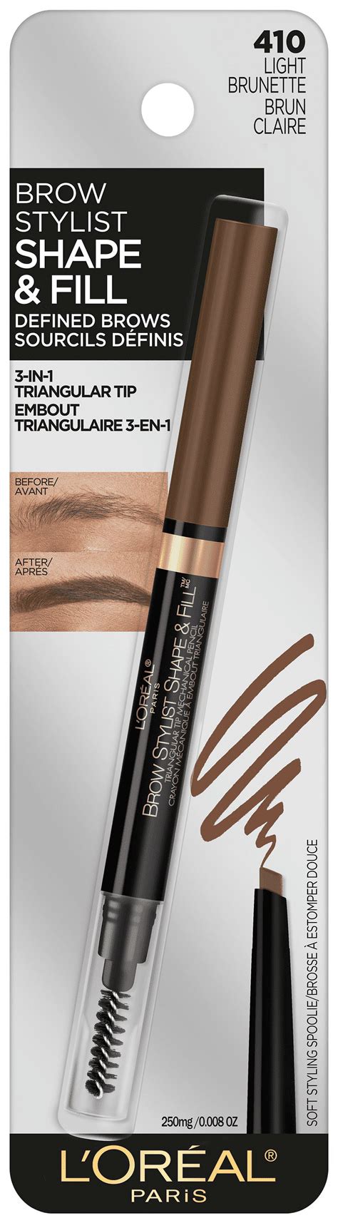 L Oreal Paris Stylist Shape And Fill Mechanical Eyebrow Makeup Pencil Light Brunette Walmart