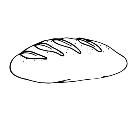 Hand Drawn Loaf Of Bread Isolated Vector Illustration On White