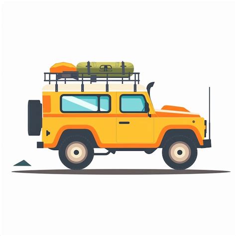 Premium Vector A Yellow Jeep With A Yellow Top That Says Life On The Top