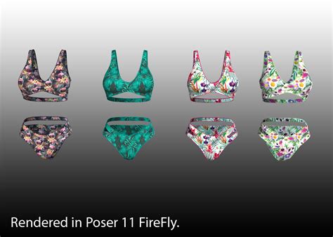 InStyle Two Piece Bikini I For V4A4G4S4Elite And Poser 3D Figure