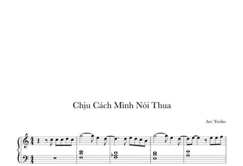 Chịu Cách Mình Nói Thua — Yuriko Piano